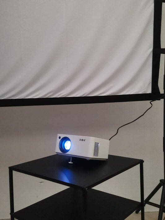 Leinwand mit Beamer / Tag