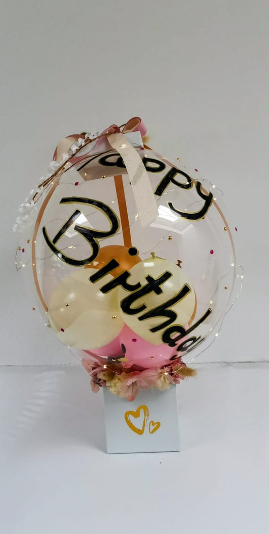 "Happy Birthday" Ballon beleuchtet